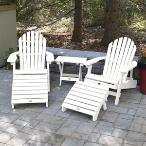 2 Hamilton Folding & Reclining Adirondack Chairs 2 Folding Ottomans 1 Folding Side Table Conversation Set