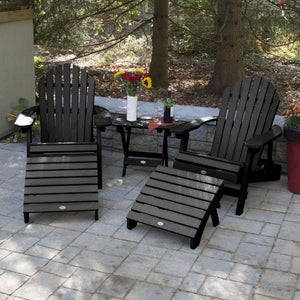 2 Hamilton Folding & Reclining Adirondack Chairs 2 Folding Ottomans 1 Folding Side Table Conversation Set