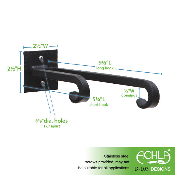 2-Pack Lodge Straight Bracket