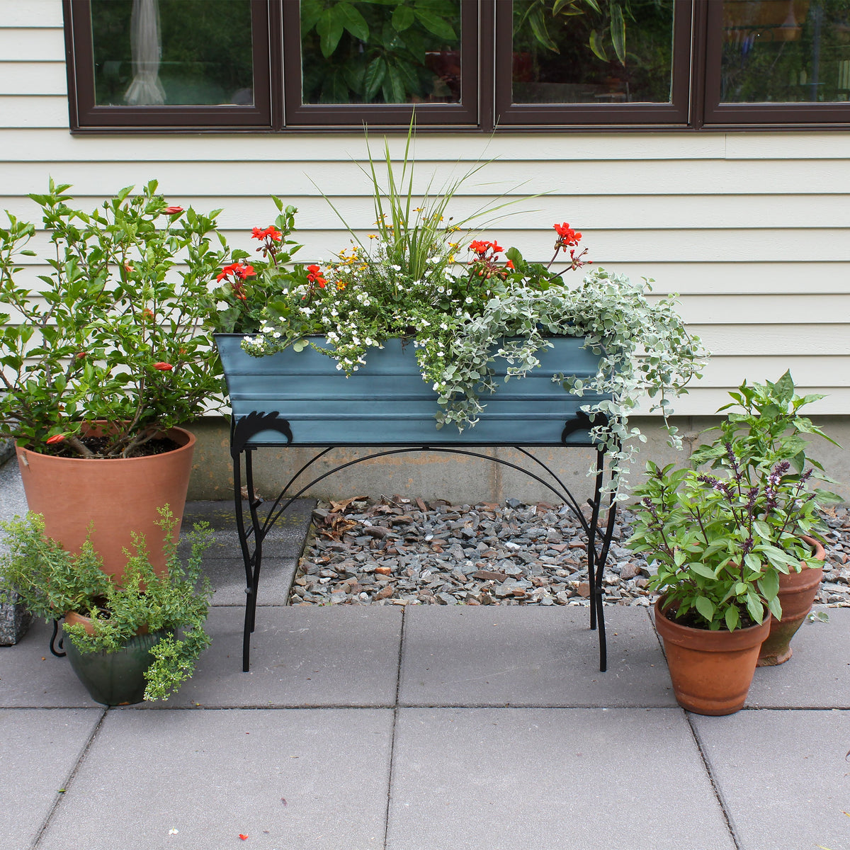 36&quot; Flower Box with Flora Stand, 30-in H Flower Box