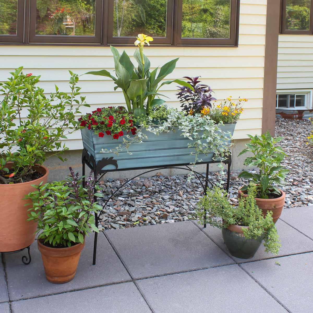 36&quot; Flower Box with Flora Stand, 30-in H Flower Box