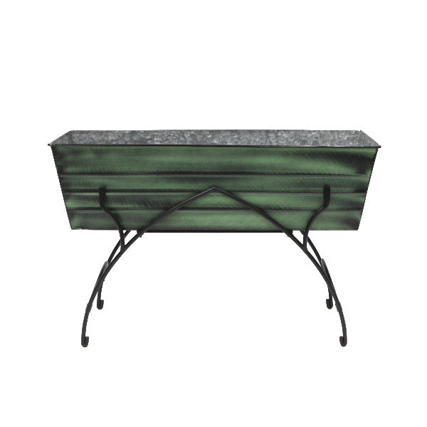 36&quot; Green Flower Box with Bella Stand Flower Box