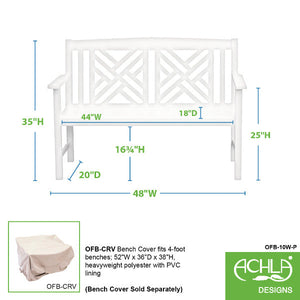 4 ft Fretwork bench