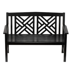 4 ft Fretwork bench Black