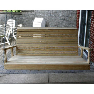 60" Treated Pine Rollback Swingbed Porch Swing Bed