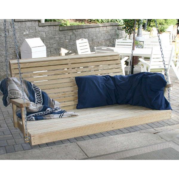 60&quot; Treated Pine Rollback Swingbed Porch Swing Bed