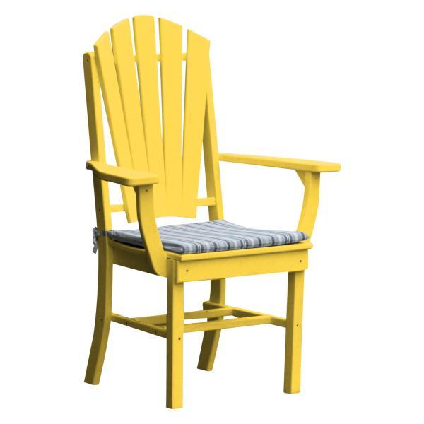 A &amp; L Furniture Adirondack Dining Chair w/Arms Outdoor Chairs Aruba Blue