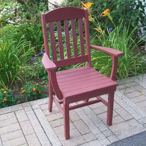 A & L Furniture Classic Dining Chair w/ Arms Outdoor Chairs Aruba Blue