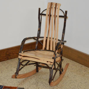 A & L Furniture Hickory Child's Rocker Rocker Chair Rustic Hickory