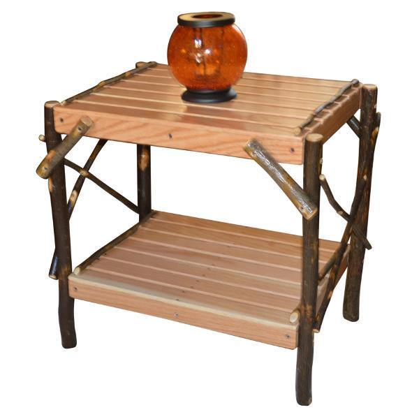 A &amp; L Furniture Hickory End Table Table Rustic Hickory