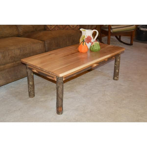 A & L Furniture Hickory Solid Wood Coffee Table Table Rustic Hickory