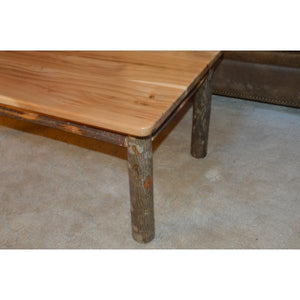 A & L Furniture Hickory Solid Wood Coffee Table Table Rustic Hickory