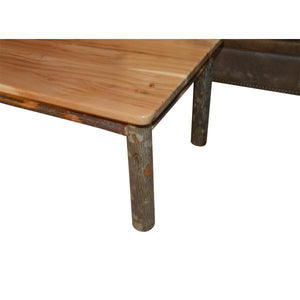 A & L Furniture Hickory Solid Wood Coffee Table Table Rustic Hickory