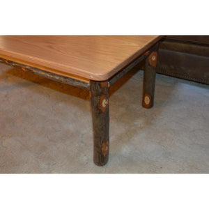 A & L Furniture Hickory Solid Wood Coffee Table Table Rustic Hickory