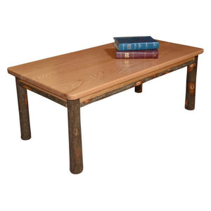 A & L Furniture Hickory Solid Wood Coffee Table Table Rustic Hickory