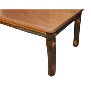 A & L Furniture Hickory Solid Wood Coffee Table Table Rustic Hickory