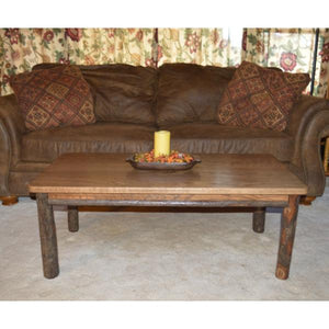 A & L Furniture Hickory Solid Wood Coffee Table Table Rustic Hickory