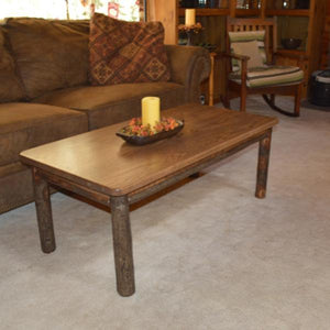 A & L Furniture Hickory Solid Wood Coffee Table Table Rustic Hickory