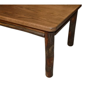 A & L Furniture Hickory Solid Wood Coffee Table Table Rustic Hickory