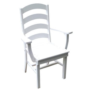 A & L Furniture Ladderback Dining Chair w/ Arms Outdoor Chairs Aruba Blue