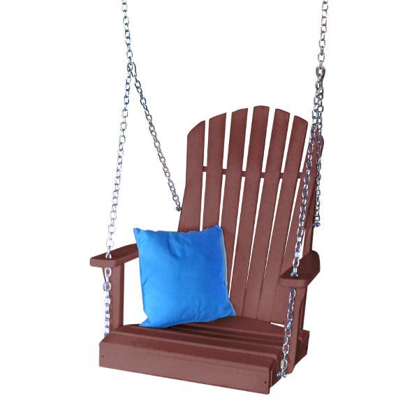 A &amp; L Furniture Poly Adirondack Chair Swing Porch Swing Cherrywood