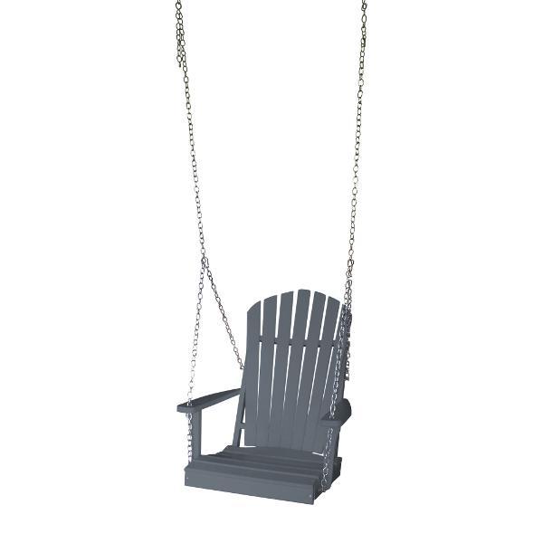 A &amp; L Furniture Poly Adirondack Chair Swing Porch Swing Dark Gray