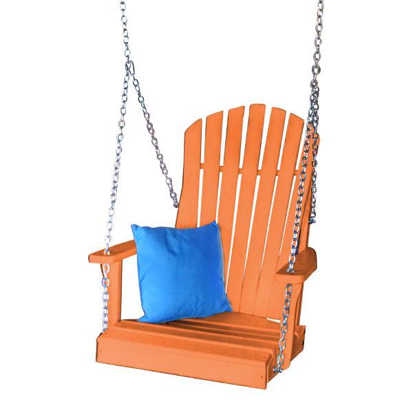 A &amp; L Furniture Poly Adirondack Chair Swing Porch Swing Orange