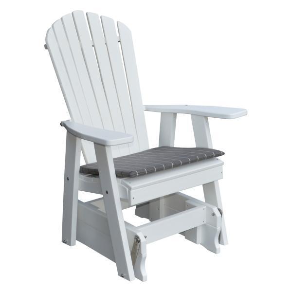 A &amp; L Furniture Poly Adirondack Gliding Chair Glider White