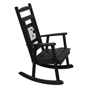 A & L Furniture Poly Classic Rocker with Monogram Rocker Chair A / Black