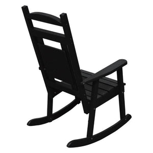 A & L Furniture Poly Classic Rocker with Monogram Rocker Chair A / Black