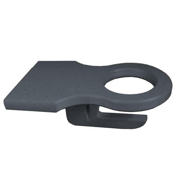 A &amp; L Furniture Poly Cup Holder (Attach under arm to any piece of furniture) Cup Holders Dark Gray