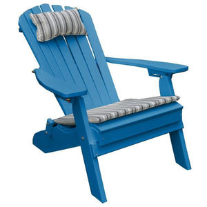 A & L Furniture Poly Folding/Reclining Adirondack Chair Outdoor Chairs Blue