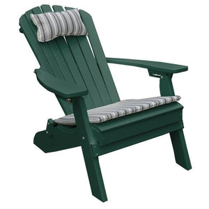 A & L Furniture Poly Folding/Reclining Adirondack Chair Outdoor Chairs Turf Green