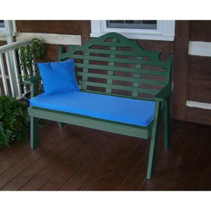 A & L Furniture Poly Marlboro Garden Bench Garden Benches 4ft / Aruba Blue