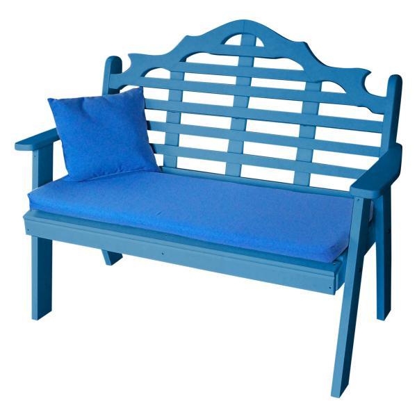 A &amp; L Furniture Poly Marlboro Garden Bench Garden Benches 4ft / Blue