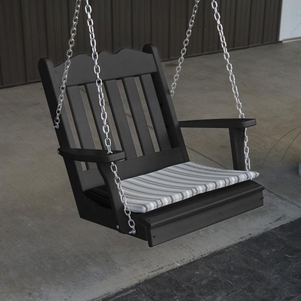 A &amp; L Furniture Poly Royal English Chair Swing Porch Swing Aruba Blue