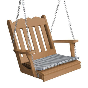 A & L Furniture Poly Royal English Chair Swing Porch Swing Cedar