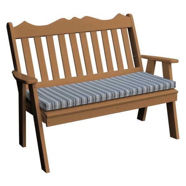 A &amp; L Furniture Poly Royal English Garden Bench Garden Benches 4ft / Cedar