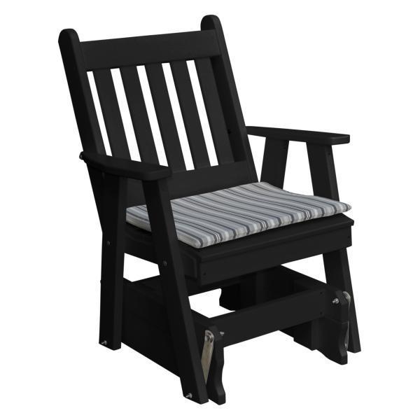 A &amp; L Furniture Poly Traditional English Gliding Chair Outdoor Chairs Black