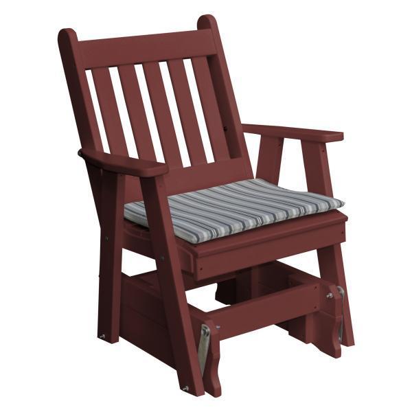 A &amp; L Furniture Poly Traditional English Gliding Chair Outdoor Chairs Cherrywood