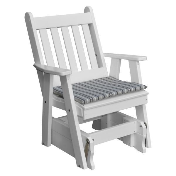 A &amp; L Furniture Poly Traditional English Gliding Chair Outdoor Chairs White