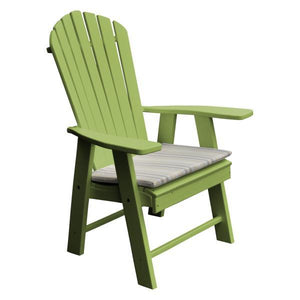 A & L Furniture Poly Upright Adirondack Chair Outdoor Chairs Aruba Blue