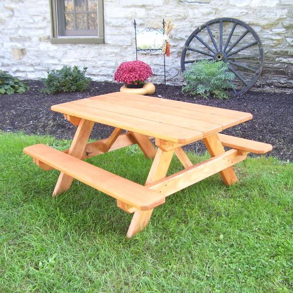 A &amp; L Furniture Pressure Treated Pine Kids Picnic Table Picnic Table Unfinished / No