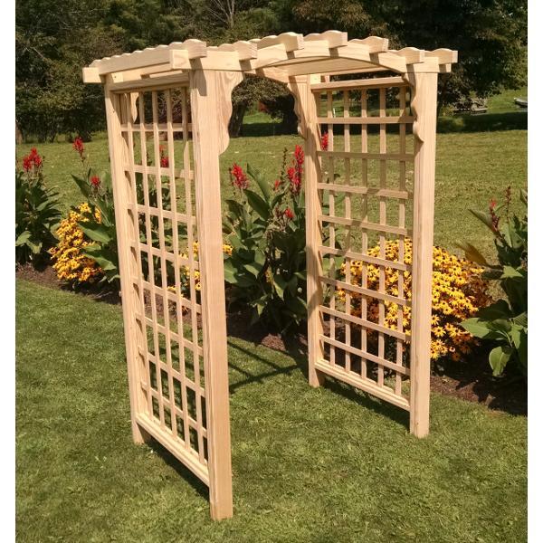A &amp; L Furniture Pressure Treated Yellow Pine Cambridge Arbor Porch Swing Stands 4ft / Unfinished