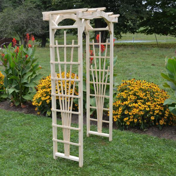 A &amp; L Furniture Pressure Treated Yellow Pine Cranbrook Arbor Porch Swing Stands 3ft / Unfinished