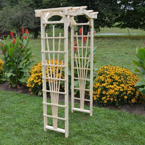 A & L Furniture Pressure Treated Yellow Pine Cranbrook Arbor Porch Swing Stands 3ft / Unfinished