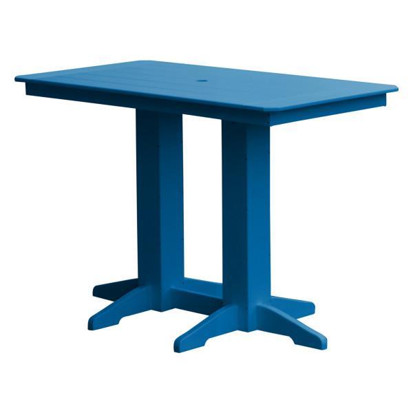 A &amp; L Furniture Recycled Plastic Bar Table Bar Table 5ft / Blue / No