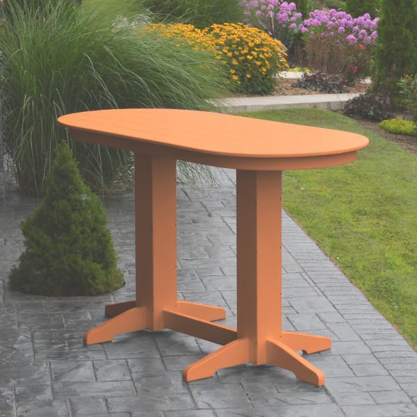 A &amp; L Furniture Recycled Plastic Oval Bar Table Bar Table 6ft / bright orange details