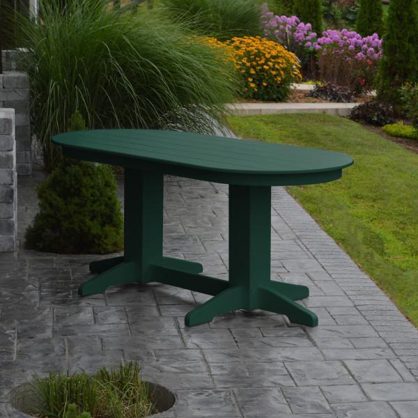A &amp; L Furniture Recycled Plastic Oval Dining Table Dining Table 6ft / Turf-Green / Details