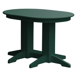 A & L Furniture Recycled Plastic Oval Dining Table Dining Table 4ft / Turf-Green